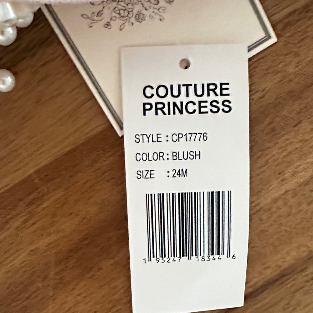 Couture Princess Pink Tulle Dress with Pearl Details - Picture 9 of 9